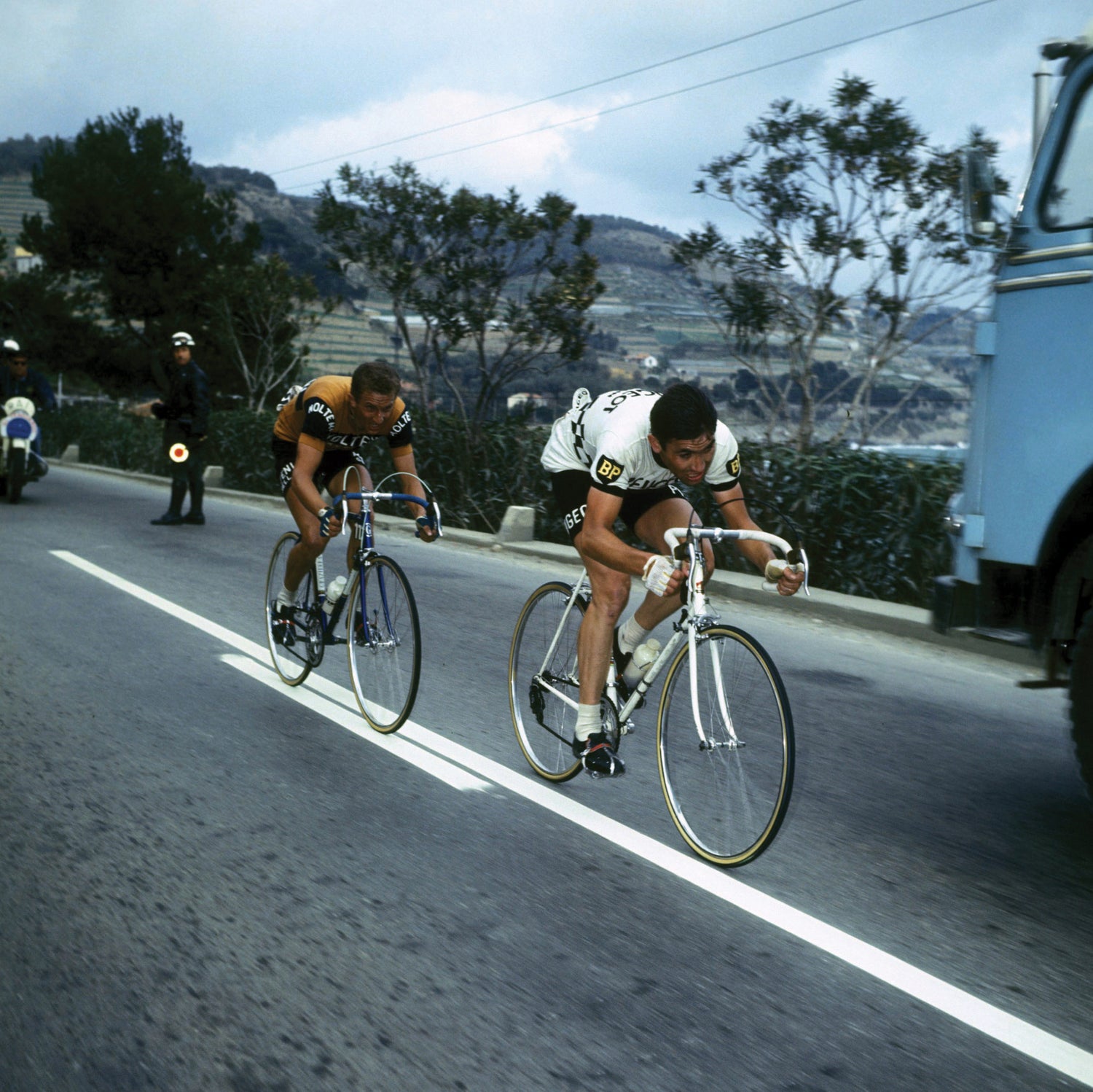 Eddy Merckx racing his Masi bicycle